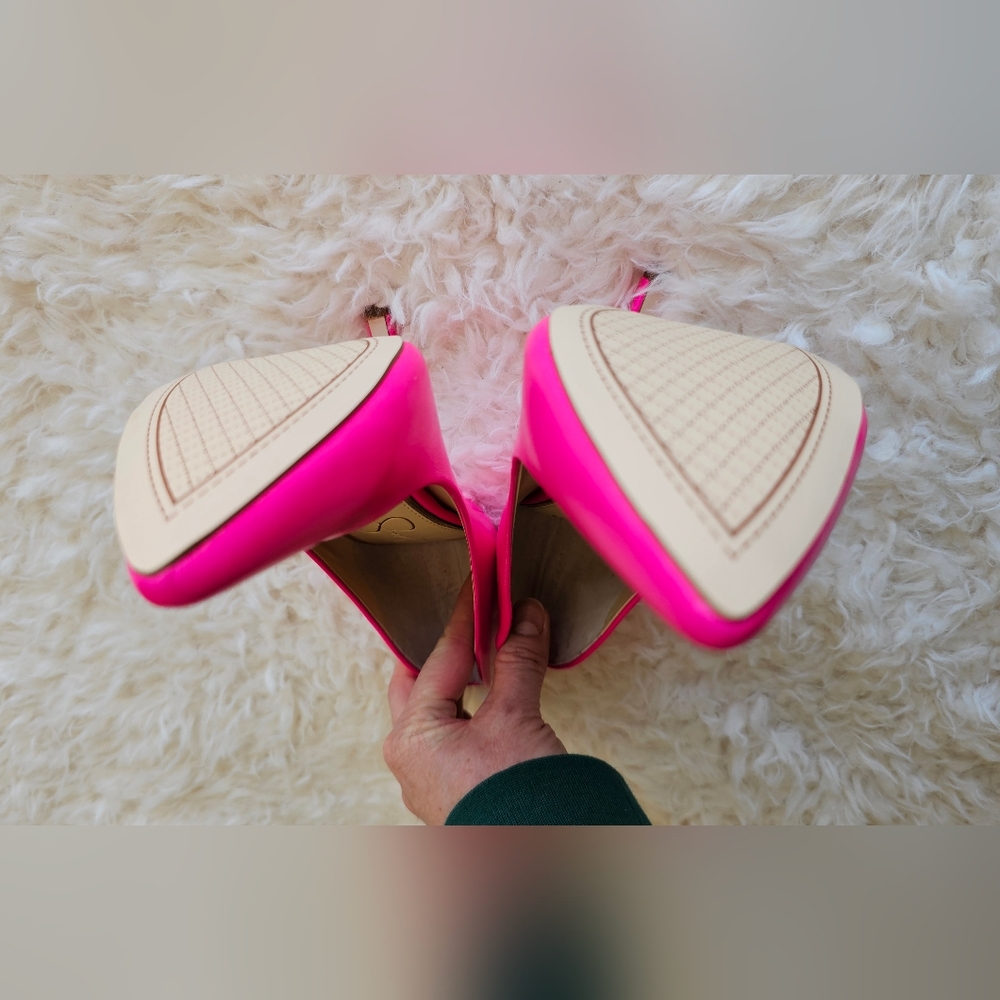 Jessica Simpson Hot Pink Pointed Toe Stiletto Heels - Picture 9 of 12